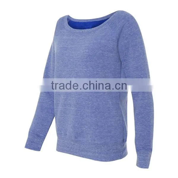 Custom tri-blend sweatshirt, pullover sweatshirt for ladies