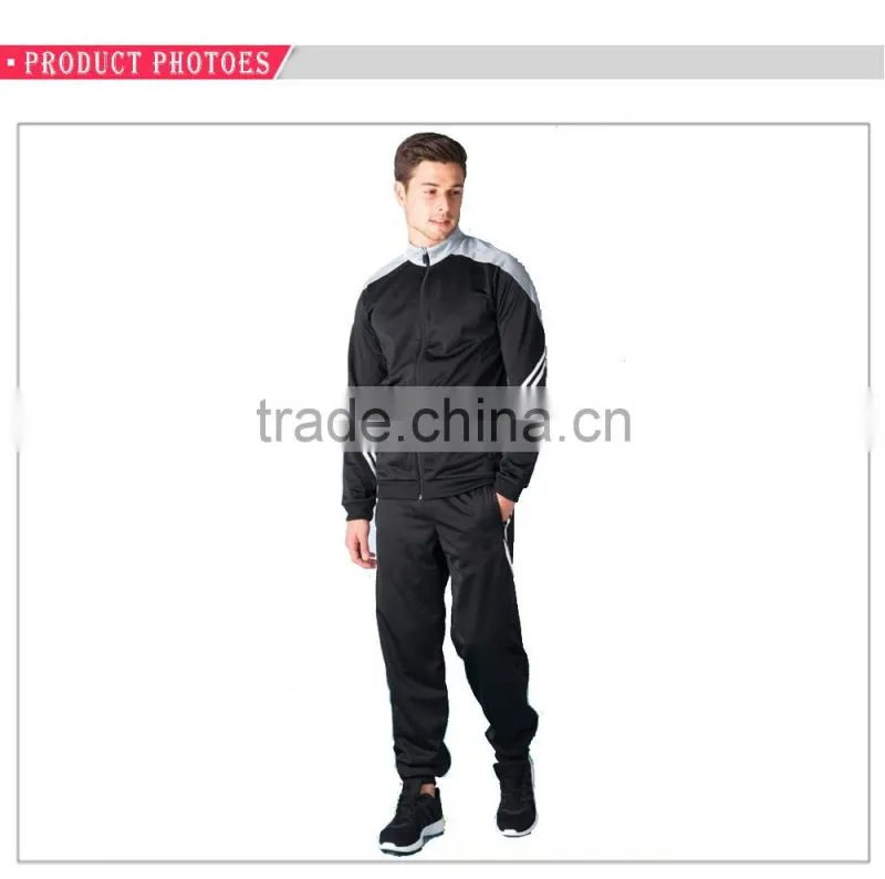 New design custom training /sports coat and pant 100% polyester track suit men