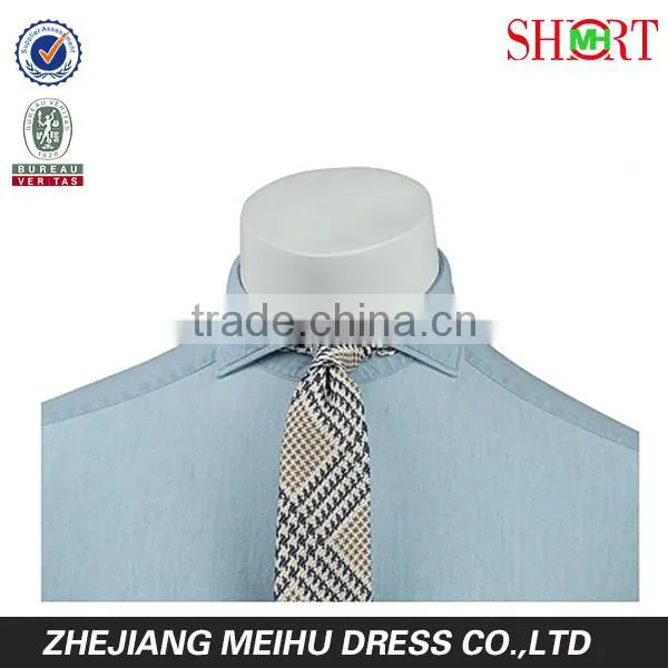 2016 high quality men blue denim shirt