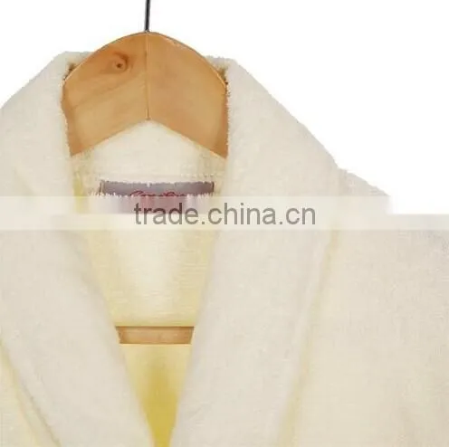 luxury velour shower bathrobe with piping