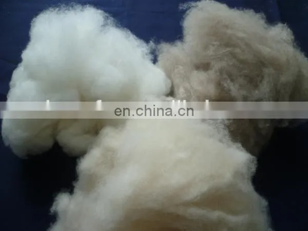 100% dehaired and combed Pure Fine Chinese Sheep Wool Open Tops 19.5mic/44mm