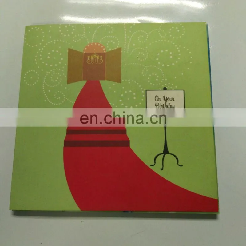 Art paper 3d printing greeting cards led light for gift