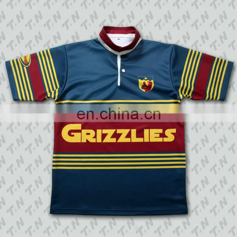 New Design Sublimation cotton Rugby Shirts