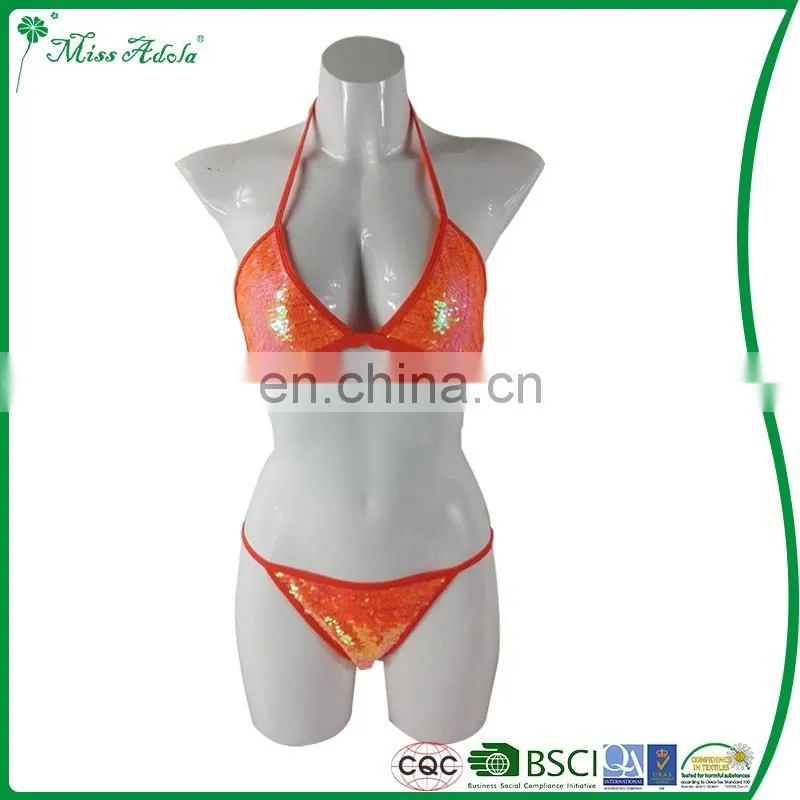 Custom wholesale open sex girls/woman/men triangle bikinis swimwear fabric