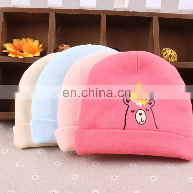 New cotton tire cap cute fashion printed bear baby cap
