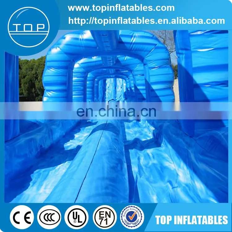 Tall blue crush wet dry inflatable slide