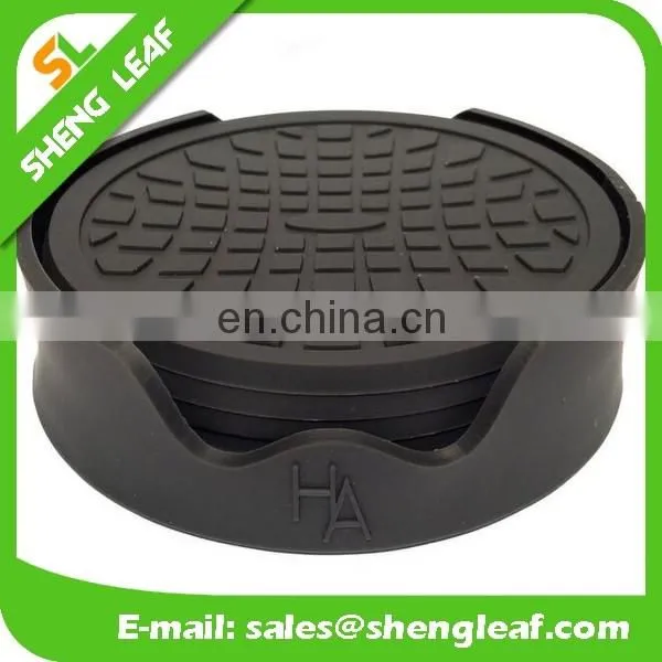 Rubber cup pad coaster with custom printing