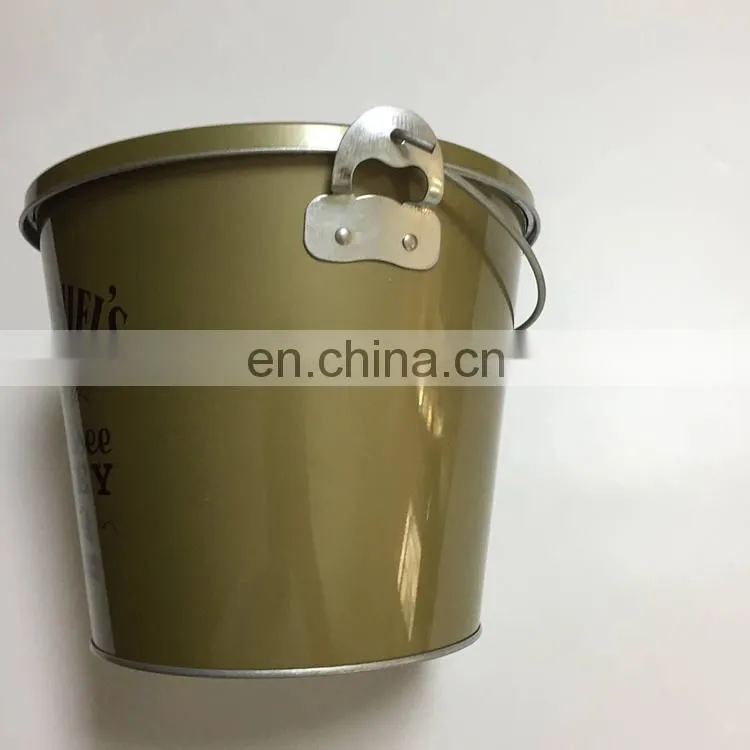 Promotional custom Beer metal ice bucket with bottle opener
