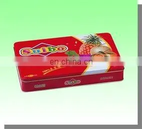 nice metal sugus tin box candy tinplate box
