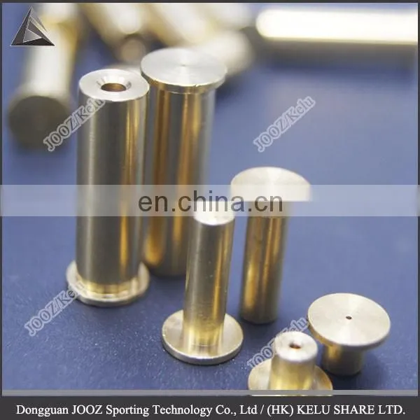 custom brass and tungsten accessory golf shaft tip plug for weight allocation