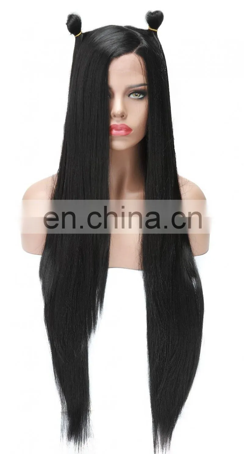 Peruvian hair preplucked straight wave human hair full lace wig