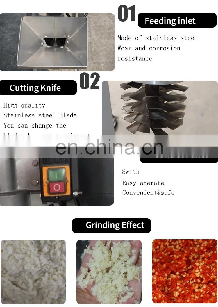 Industrial onion chopper ginger and garlic paste machine tomatoes grinder machine for sale