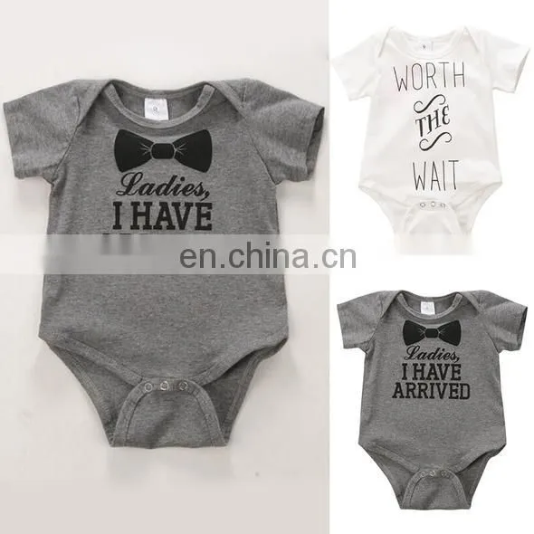 Fashion Summer Short Sleeve Infant Baby Romper Organic Cotton Baby Romper