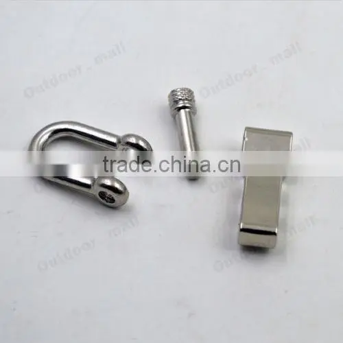 2 pcs alloy Adjustable Paracord Buckle U-shaped Survival Shackle