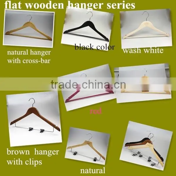 black home and hotel usage thin flat wooden hanger for clothes