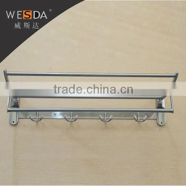 WESDA 2014 Fashion Stainless Steel bathroom towel rack,bathroom accessories(A163 hair line S/S)