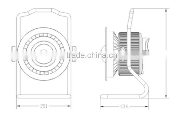 15W LED COB Bridgelux chip mobile light Li-battery DC12V LED rechargble lamp