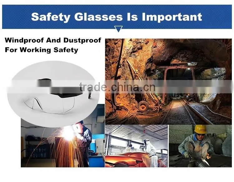 New 2016 black frame trendy glasses clear HD vision safety work glasses painting printing anti-splash goggles against radiation