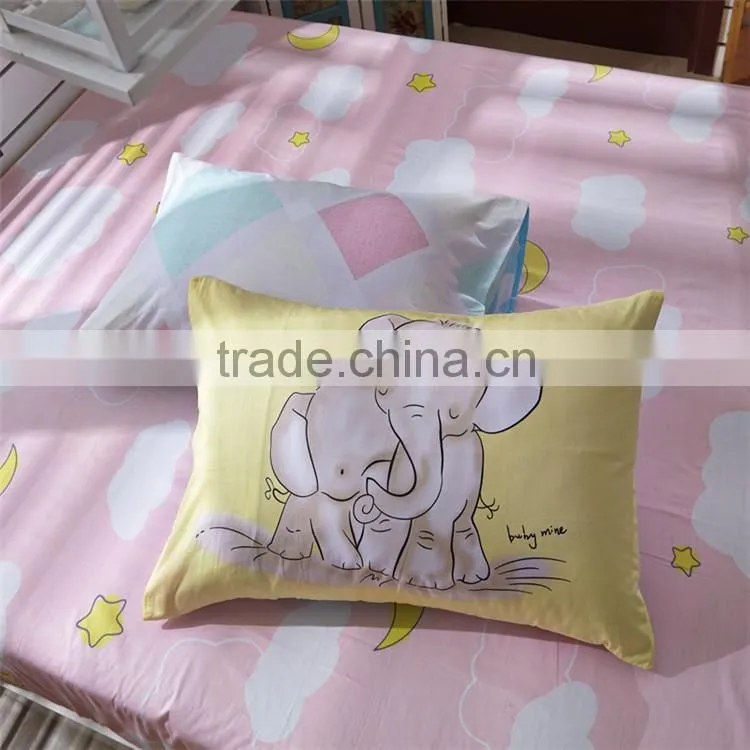 Blue geometric figure printed cotton bedding set wholesale children comforter ccover sets