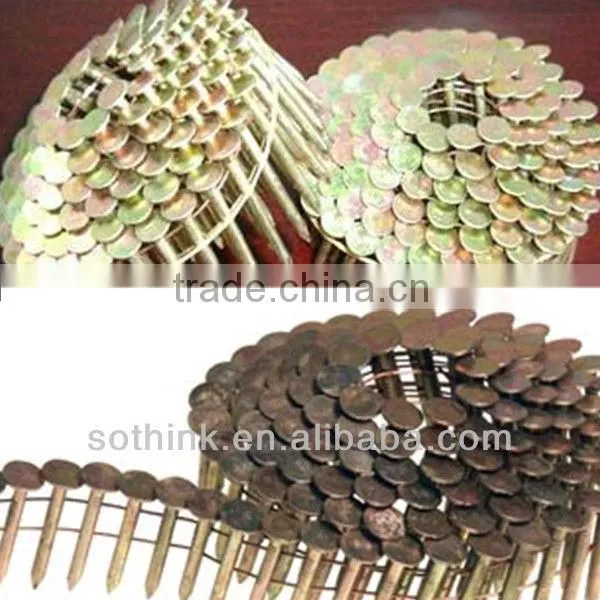 electro galvanized ring shank coil roof nails