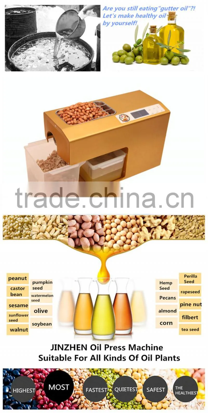 Small Sunflower Oil Mill Seed Oil Making Machine