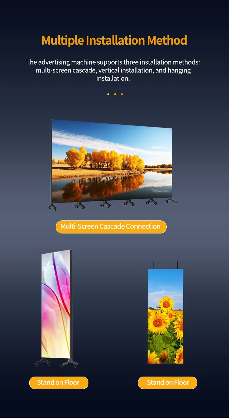 LED Full Color Wifi Control Poster Led Display P1.875 P2.5 Poster Stand Customized OEM Outdoor Video Led