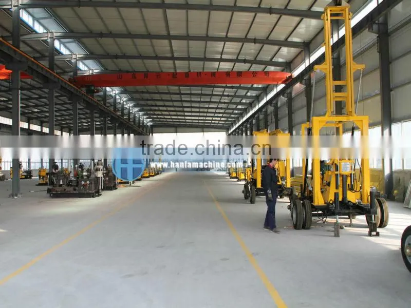 Hot Sale! Max 600m Depth! HF-3 Hydraulic 600m Depth Trailer Borehole Drilling Rig