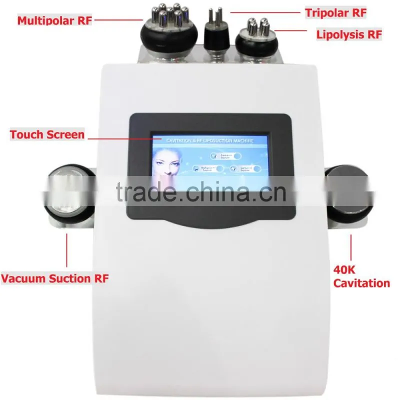 2016 wholesale beauty machine 40K cavitation multipolar RF vacuum suction system beauty salon best cavitation machine