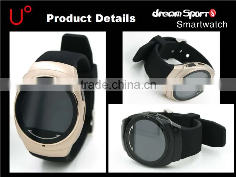 2015 New Style Bluetooth Round Shape Android & IOS Shenzhen Smart watch