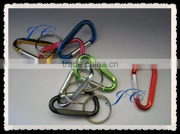 Colors promotional fashion metal carabiner multitool with keyring