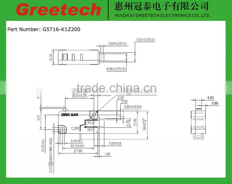 25T125 16a micro switch cross reference in micro switches