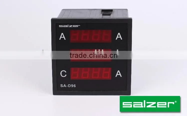SALZER Brand SA-D96 A-A-A Digital AC Panel Ammeter
