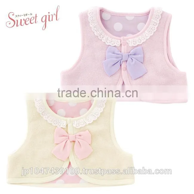 Japanese wholesale products high quality cute newborns baby girl clothes vest for winter kids wear toddler clothing children