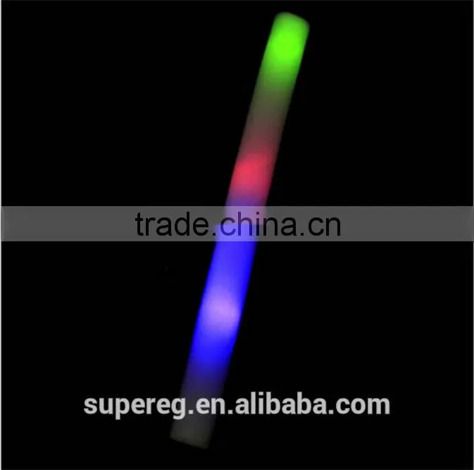 Flash toy multi color flash light toy led foam stick led foam baton glow stick for wedding party concert props