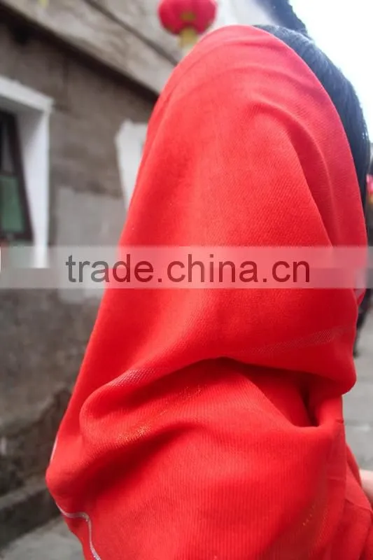 Fashionable voile gold thread square scarf