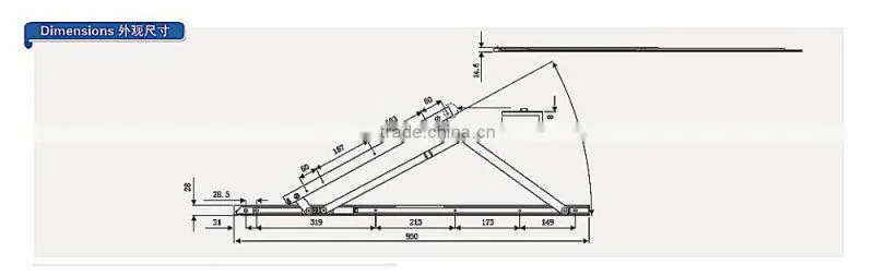 KPHS-95A hot sale window stay, window stay hinge