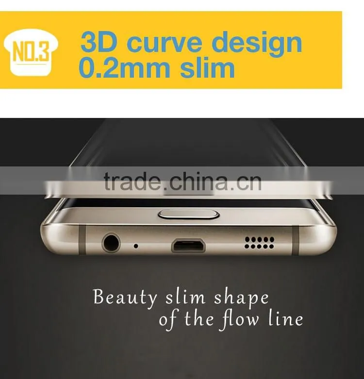 2016 Perfect Silk Print Colors Full Cover Screen Protector For Samsung Galaxy S7 Edge Curved Tempered Glass.