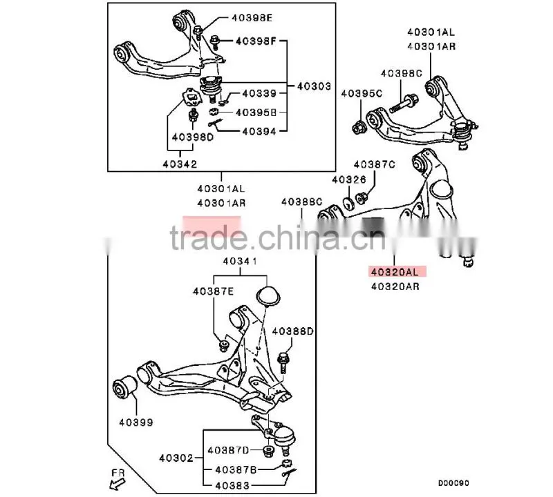Front Suspension Lower Arm For Mitsubishi Lancer Outlander CY4A CY5A CY6A GF2W GF3W GF6W GF8W 4013A427 4013A009