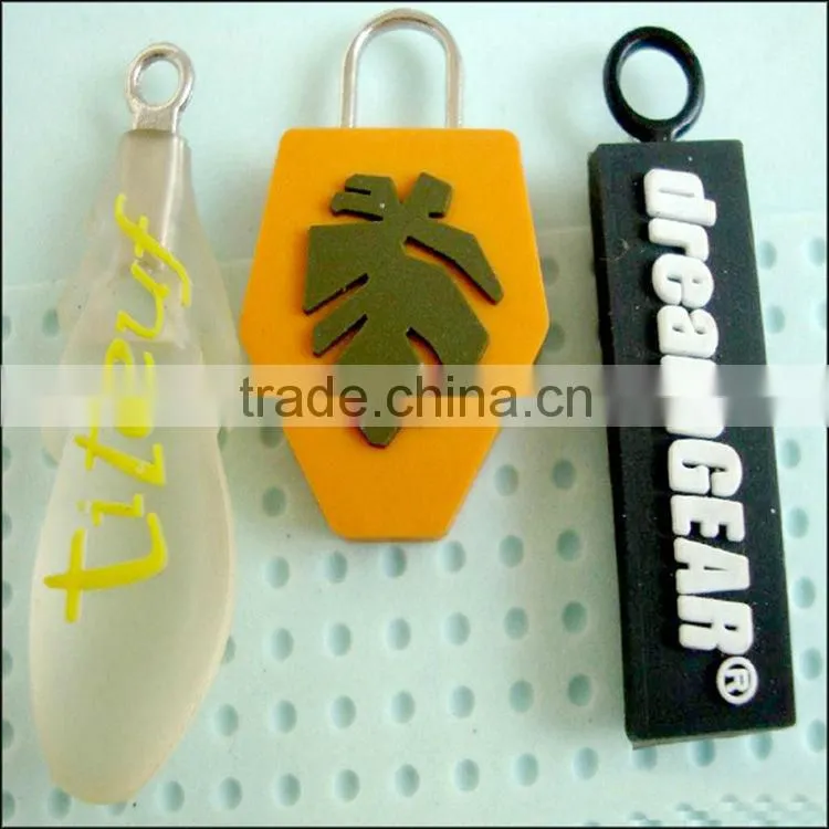Custom mushroom shape silicone zipper puller