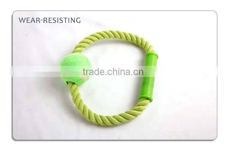Green color with decorative ball pet toys for dog chew