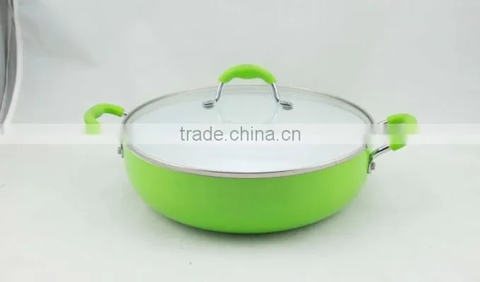 Aluminum Non-Stick Press Soup Stock Cooking Pasta Noodle Pot Cooking Pot Cookware Set with Lid