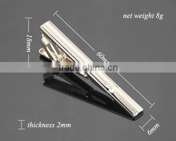 Men Style Multi Hundred Styles Simple Necktie Tie Clip Bar Pin Practical Blank Silver Metal Tie Bar Clips