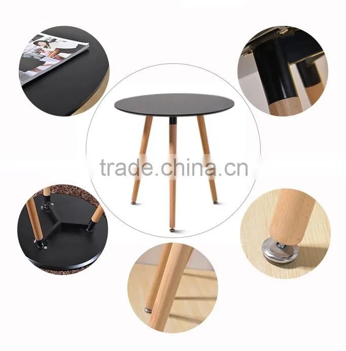 Modern round design wooden cafe table