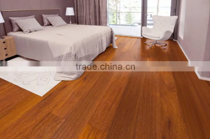 Classic bedroom brushed plank flooring