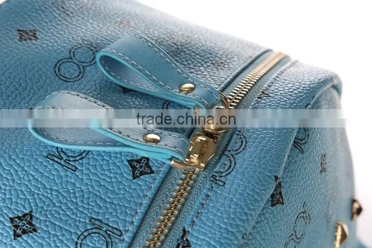 promotional new 2014 blue fashion backpack custom laptop bag