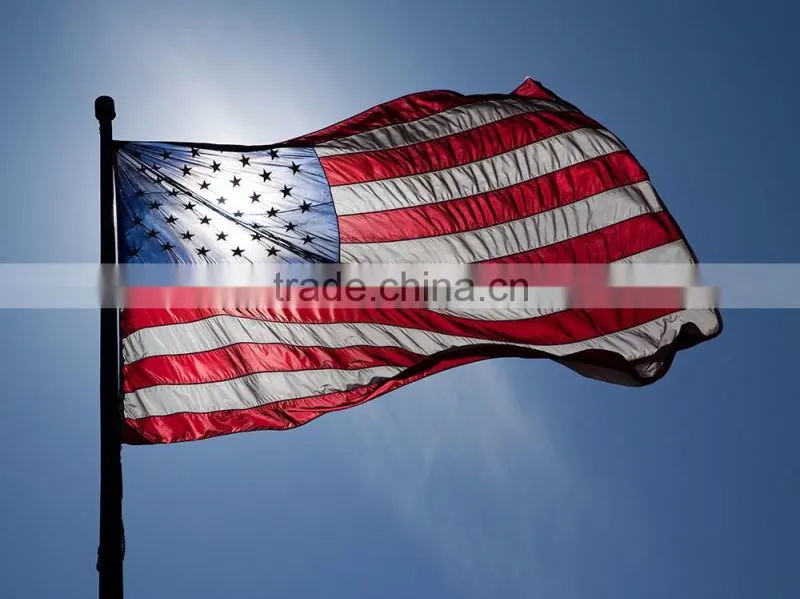 Custom material Printed polyester knitted american flag for sale