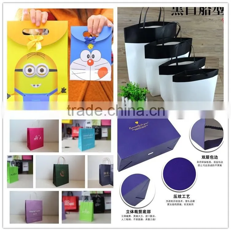 Paper bag with flat handles