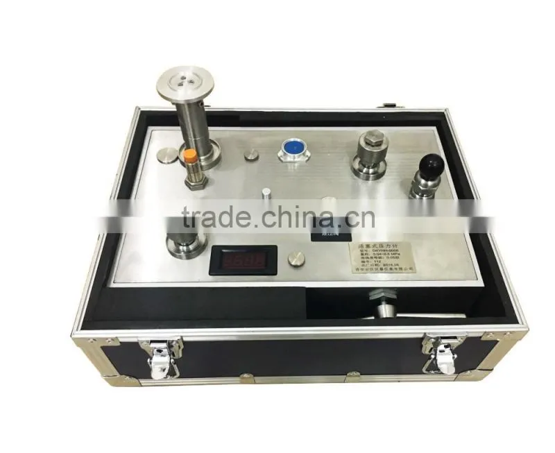 Portable Dead Weight Tester Calibrator + Weight Set