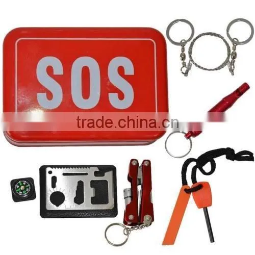 Self-Help Survival Emergency Gear Tools Box Kit Set Outdoor Sport Skiing Skating