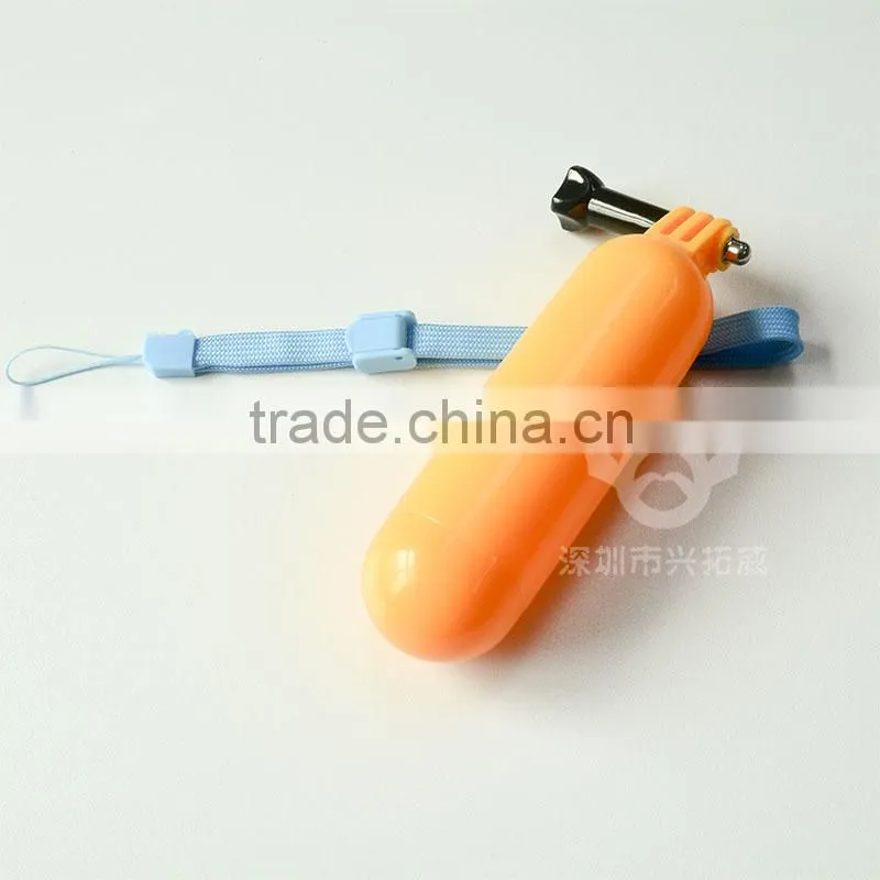 Floaty bobber with strap and screw for Gopro Hero 3+/3/2/1, Yellow & Orange